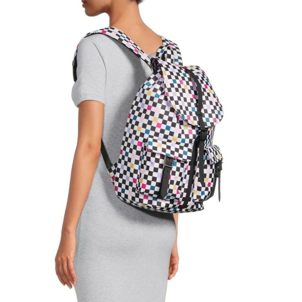 no boundaries Multi Color checked cargo backpack With Drawstring Closure (NWT)